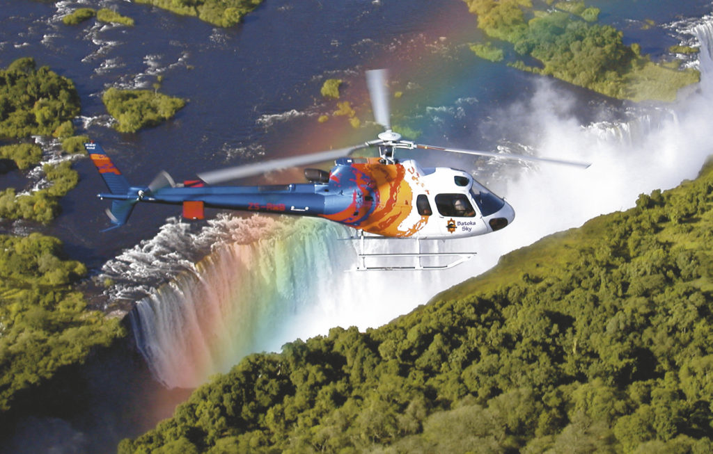 Helikopter-Rundflug Victoria Wasserfälle (Zambia)